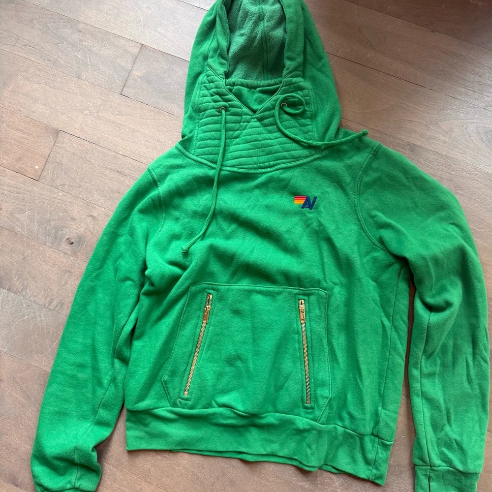 Aviator nation Kelly green ninja hoodie